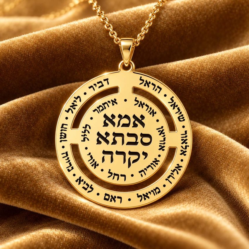 אמא-שרשרת-שם-זהב-לבן-14K-בעיצוב-איש- שרשרת-שם-ישראל