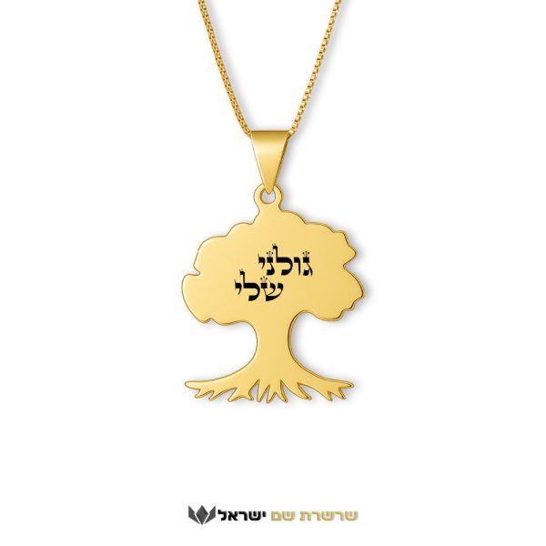 שרשרת גולני - גולני שלי זהב 14K - שרשרת שם ישראל