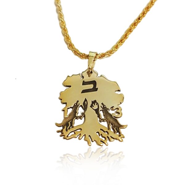 תכשיט בעיצוב אישי שרשרת גולני זאבי הדממה בעיצוב אישי - שרשרת שם ישראל