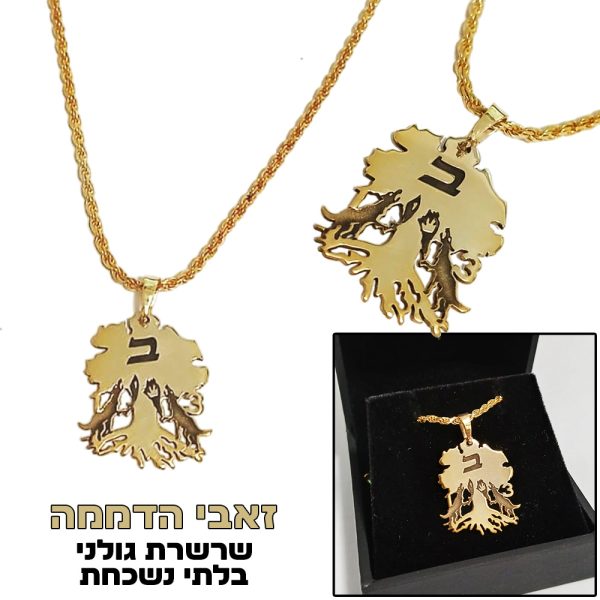 שרשרת תליון גולני זאבי הדממה - שרשרת שם ישראל