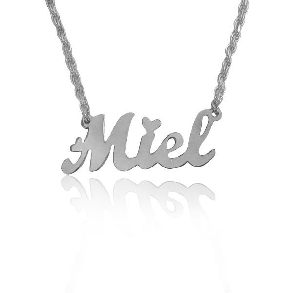 תליון שם כסף שרשרת שם באנגלית - ישראל