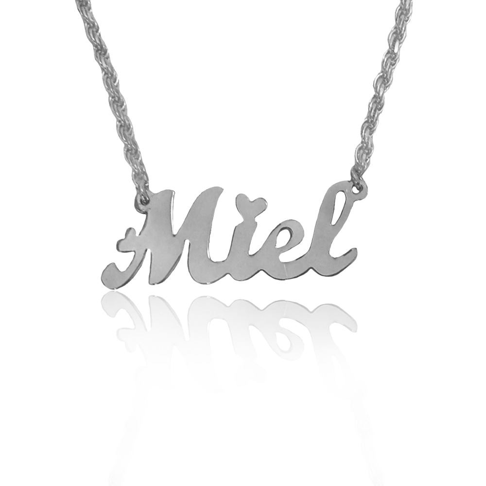 תליון שם כסף שרשרת שם באנגלית - ישראל