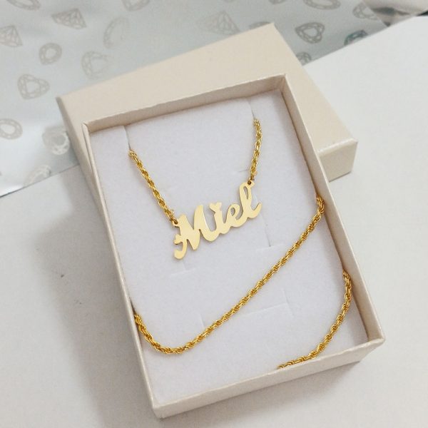 תליון שם עם שרשרת שם באנגלית - שרשרת שם ישראל