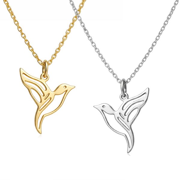 שרשרת זהב או כסף תליון ציפור