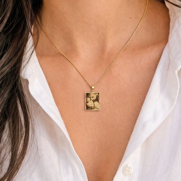 תליון זהב ותמונה עם שרשרת זהב 14 קראט - שרשרת שם ישראל