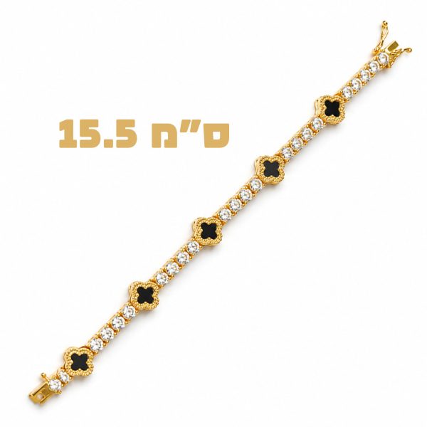 צמיד ציפוי פרחים צמיד טניס